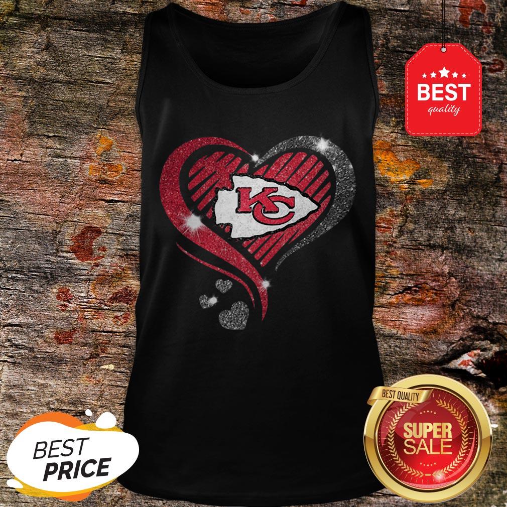 Diamond Heart Love Kansas City Chiefs Super Bowl Champions Shirt - Image 3