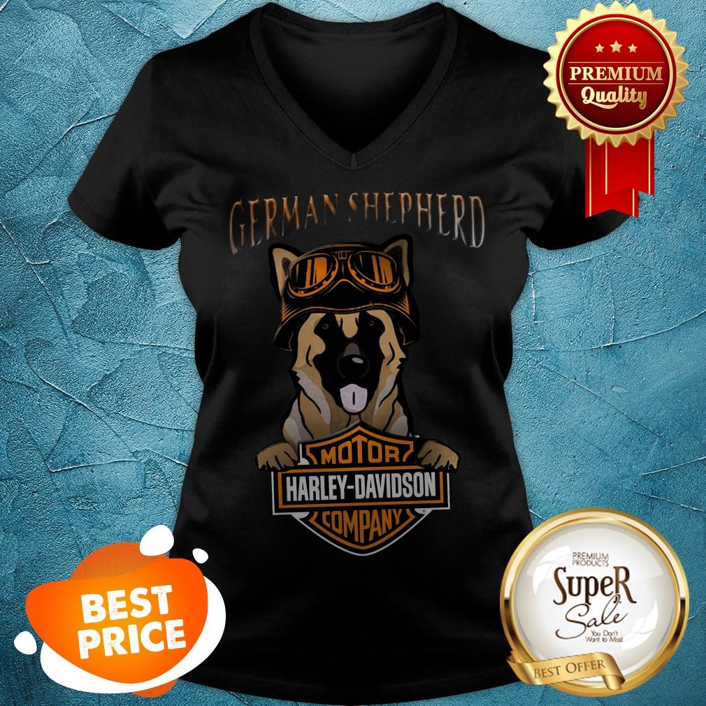 German Shepherd Mashup Motor Harley Davidson Company Shirt - Image 2