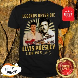 Legends Never Die Elvis Presley 1935 1977 Signature Autographed Shirt
