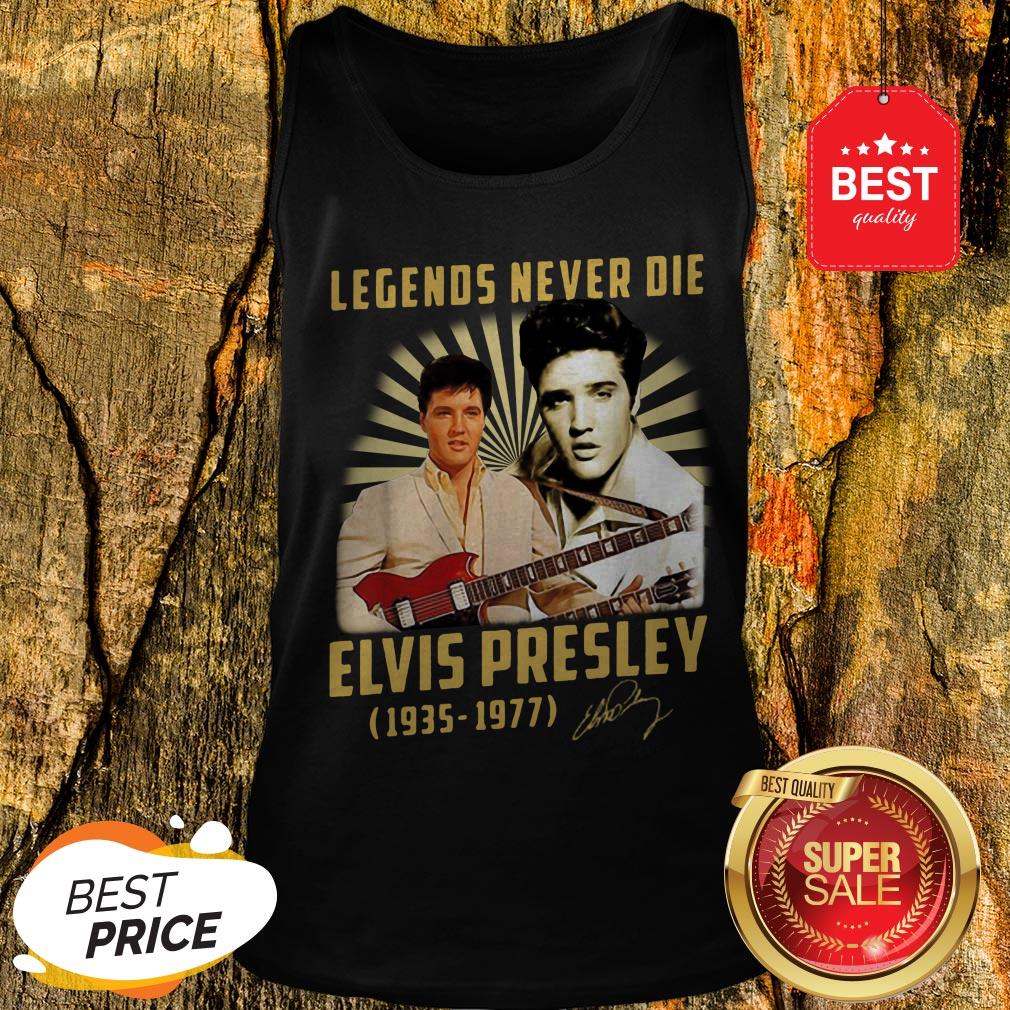 Legends Never Die Elvis Presley 1935 1977 Signature Autographed Shirt - Image 3