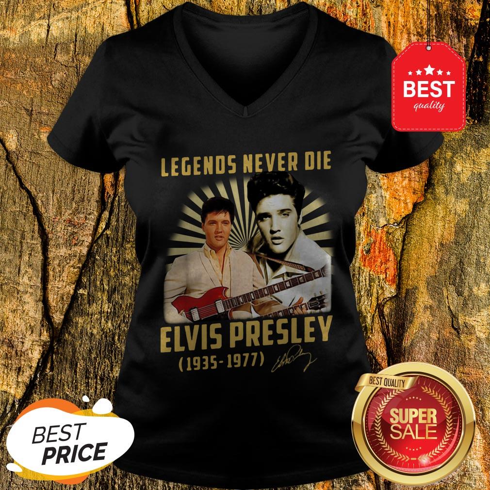 Legends Never Die Elvis Presley 1935 1977 Signature Autographed Shirt - Image 2